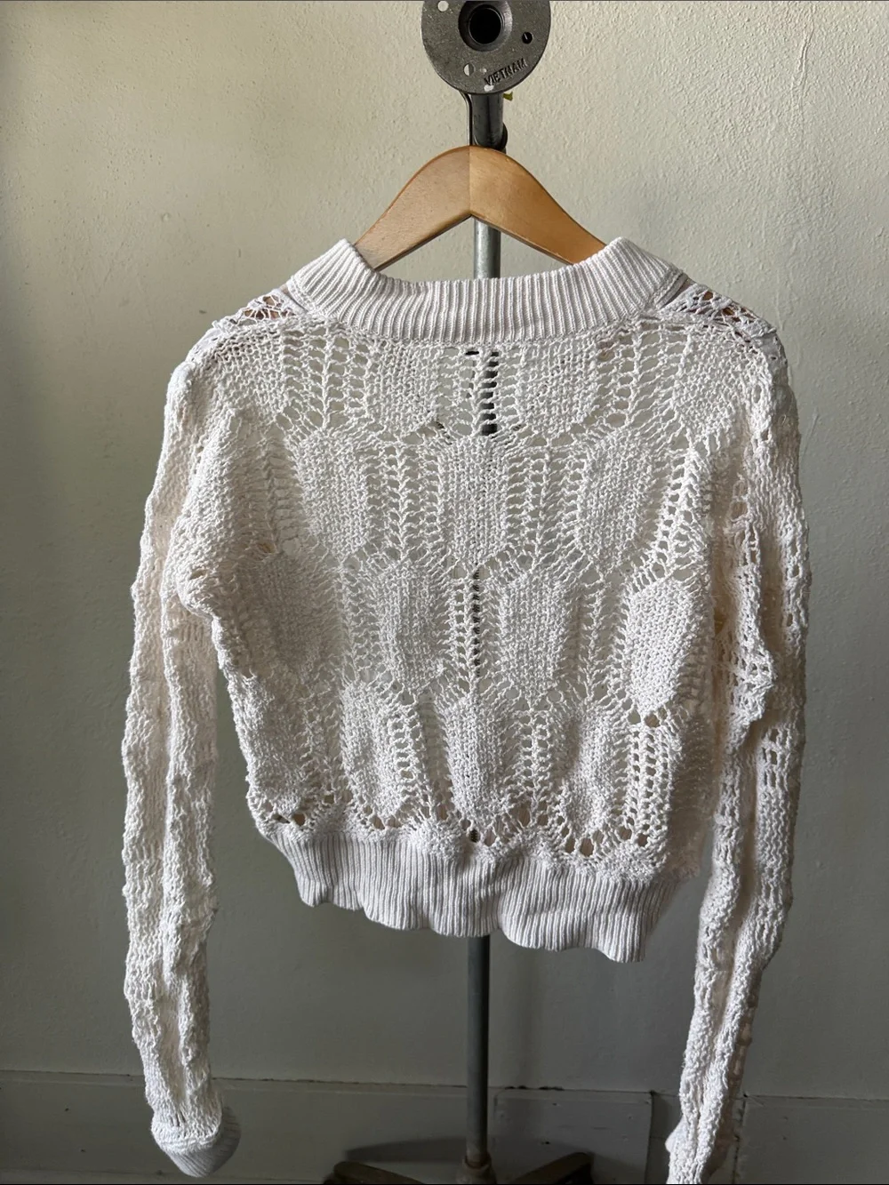 Free People Cropped Knit Zip Sweater Size Medium